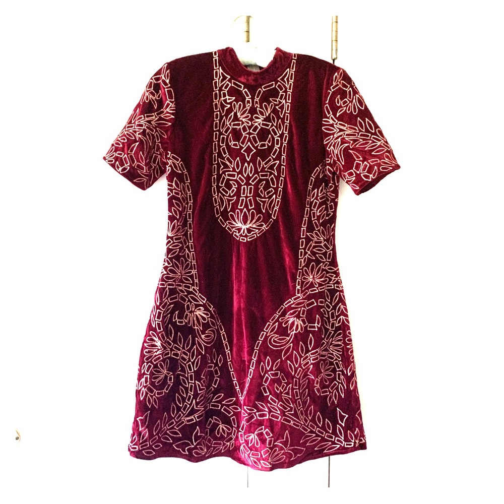 Velvet patterned dress
